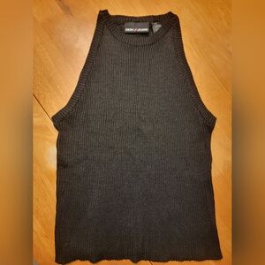 Like New ✨ DKNY Jeans Ribbed Knit Sleeveless Tank Top - Size Medium - Black